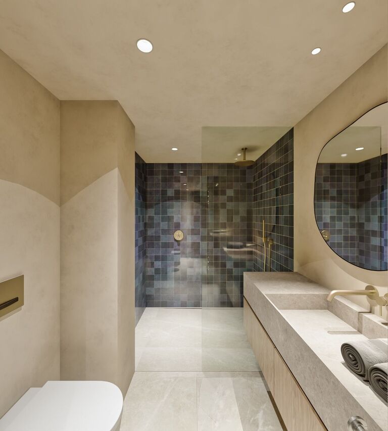 Designer Apartment in Bonanova with Harbour Views, Terrace Fireplace & Pool