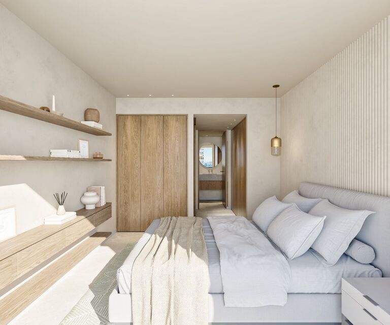 Designer Apartment in Bonanova with Harbour Views, Terrace Fireplace & Pool